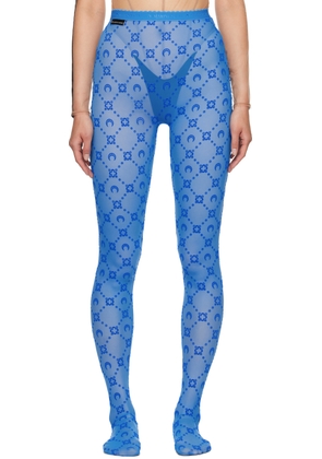 Marine Serre SSENSE Exclusive Blue Moonogram Tights