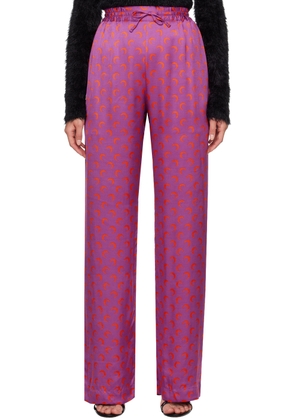 Marine Serre Purple All Over Moon Trousers