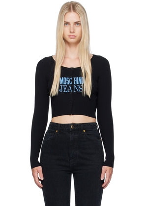 Moschino Jeans Black Rib Cardigan