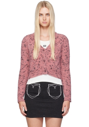 Moschino Jeans Pink Cable Knit Cardigan