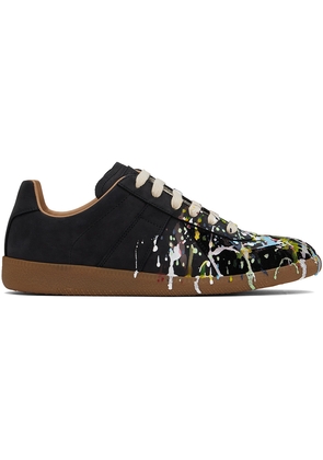 Maison Margiela Black Paint Replica Sneakers