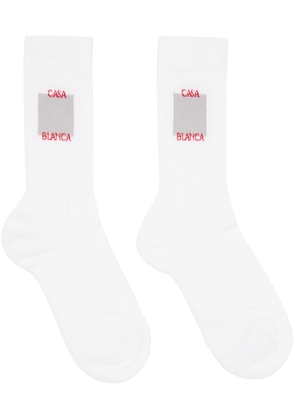 Casablanca White Printed Socks