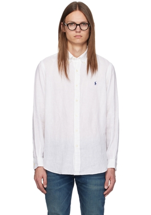 Polo Ralph Lauren White Lightweight Linen Shirt