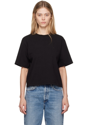 AGOLDE Black Sulma Drop Shoulder T-Shirt