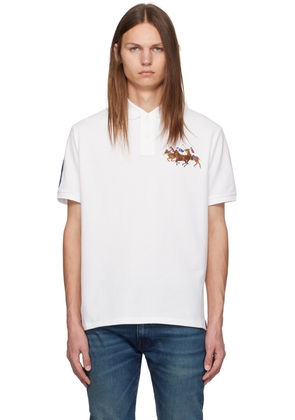 Polo Ralph Lauren White Embroidered Polo