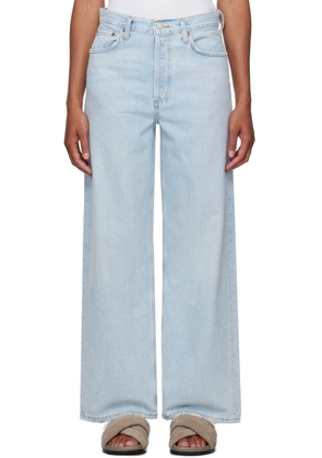 AGOLDE Blue Low Slung Jeans