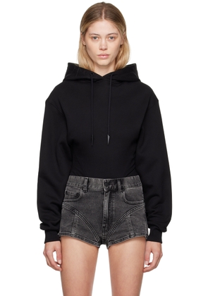 Mugler Black Hoodie Bodysuit