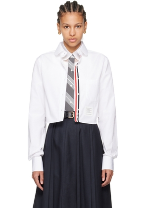 Thom Browne White Cropped Shirt