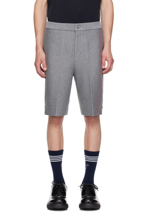 Thom Browne Gray Striped Shorts