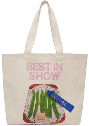 JW Anderson Off-White Canvas 'Best In Show' Print Tote