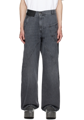 JW Anderson Gray Twisted Workwear Jeans