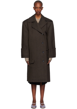 JW Anderson Brown Turn-Up Cuff Coat