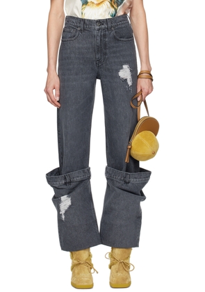 JW Anderson Gray Bucket Jeans