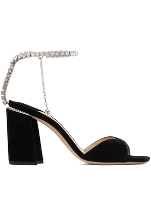 Jimmy Choo Black Saeda Block Heel 85 Heeled Sandals