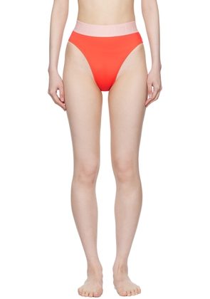 Versace Underwear Orange Greca Border Bikini Bottom