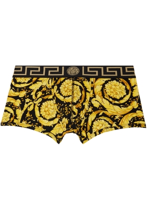 Versace Underwear Black & Gold Barocco Boxers