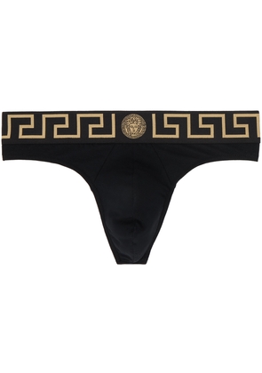 Versace Underwear Black Greca Border Briefs