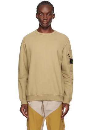 Stone Island Beige Organic Cotton Sweatshirt