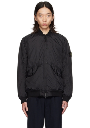 Stone Island Black Wind-Resistant Bomber Jacket