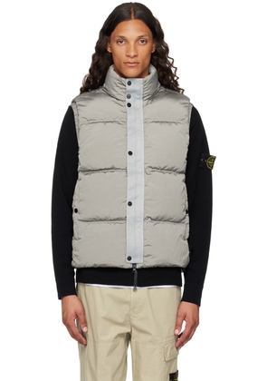 Stone Island Gray Nylon Metal Down Vest