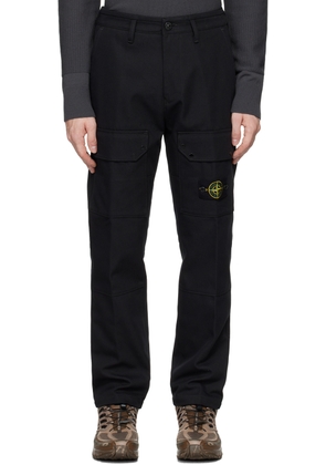 Stone Island Black Logo Patch Cargo Pants