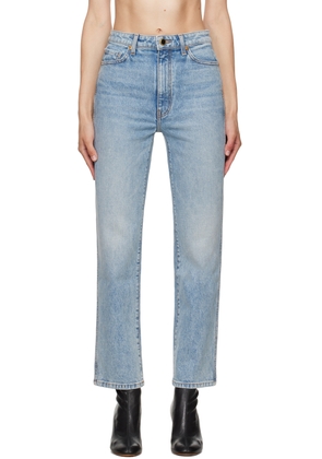 KHAITE Blue 'The Abigail Stretch' Jeans