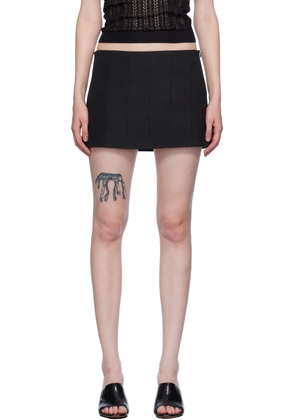 KHAITE Black 'The Meelar' Miniskirt