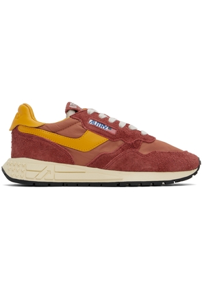 AUTRY Red & Orange Reelwind Low Sneakers