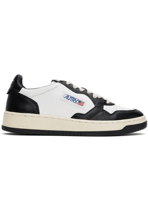 AUTRY Black & White Medalist Low Bicolor Sneakers