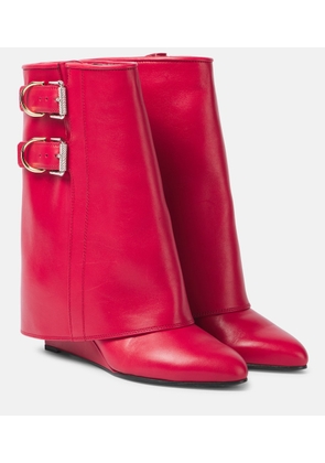 Givenchy Shark Lock Buckles leather ankle boots