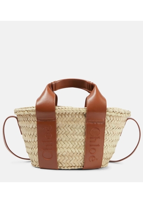 Chloé Sense Mini raffia tote bag