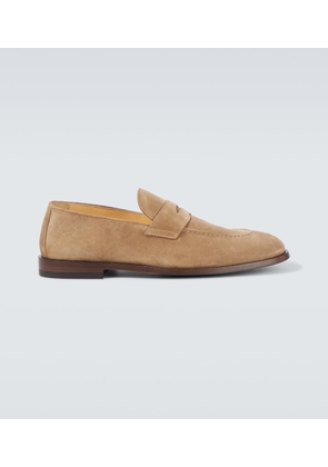 Brunello Cucinelli Suede penny loafers