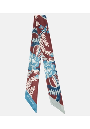 Etro Twilly printed silk scarf