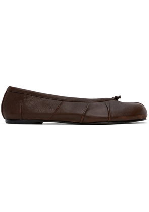 Maison Margiela Brown Tabi New Ballerina Flats