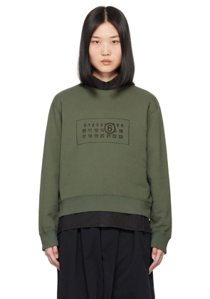 MM6 Maison Margiela Green Printed Sweatshirt