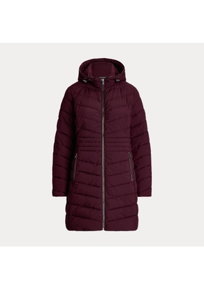 Chevron-Quilted Hooded Jacket