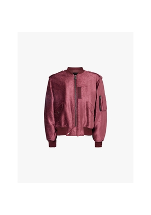 Mens Givenchy Cut-out panel regular-fit velvet bomber jacket