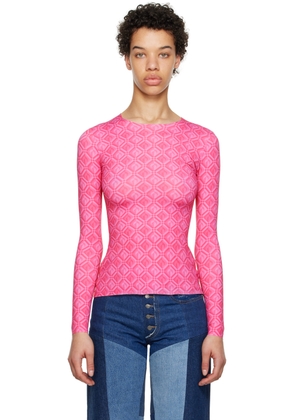 Marine Serre Pink Second Skin Long Sleeve T-Shirt