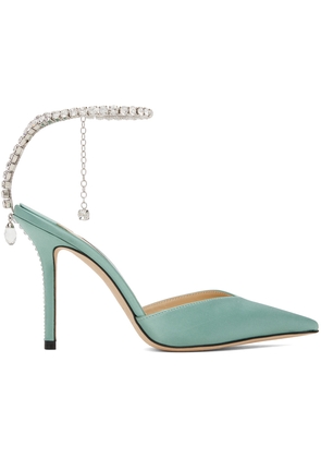 Jimmy Choo Green Saeda 100 Pumps