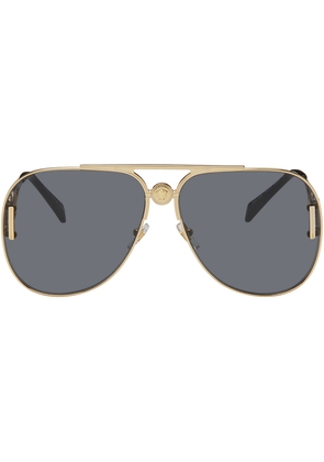 Versace Gold Medusa Biggie Pilot Sunglasses