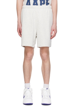 AAPE by A Bathing Ape Off-White Patch Shorts