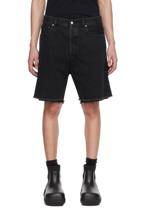 AMBUSH Black Raw Edge Denim Shorts