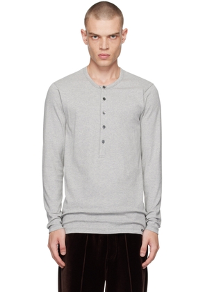 TOM FORD Gray Cotton Henley