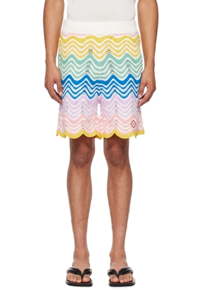 Casablanca Multicolor Gradient Wave Shorts