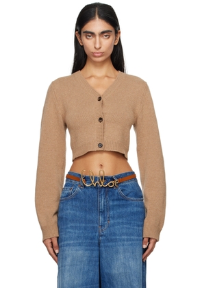 Chloé Tan Cropped Cardigan