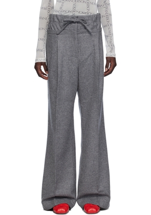 JW Anderson Gray Double Waist Trousers