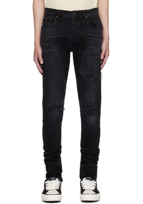 AMIRI Black MA Varsity Repair Jeans