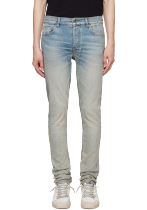 AMIRI Blue MA Quad Contrast Skinny Jeans