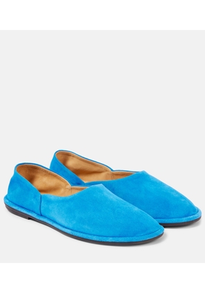 The Row Cana suede ballet flats