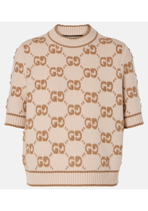 Gucci GG wool bouclé jacquard top